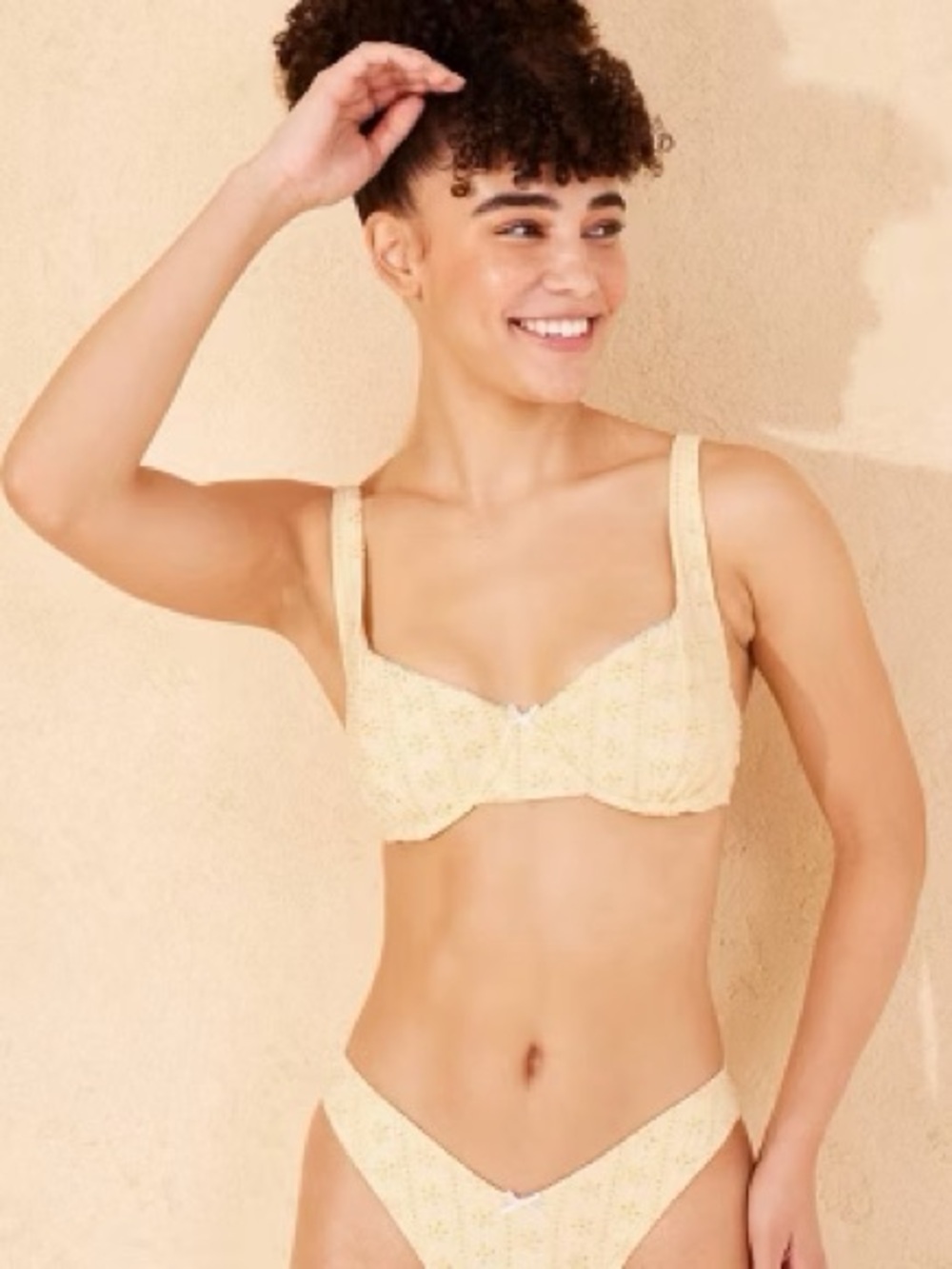 Target Wild Fable Butter Yellow Eyelet Bikini